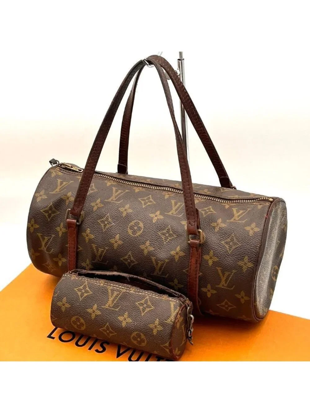 Louis Vuitton Papillon Parent and Child Pouch Monogram Boston Bag - Picture 8 of 8